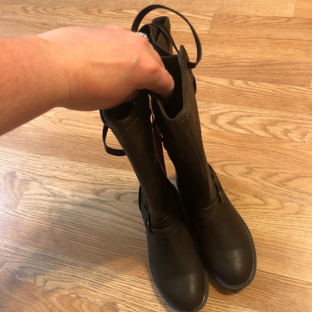 Girls Cupcake tall brown boots size 3